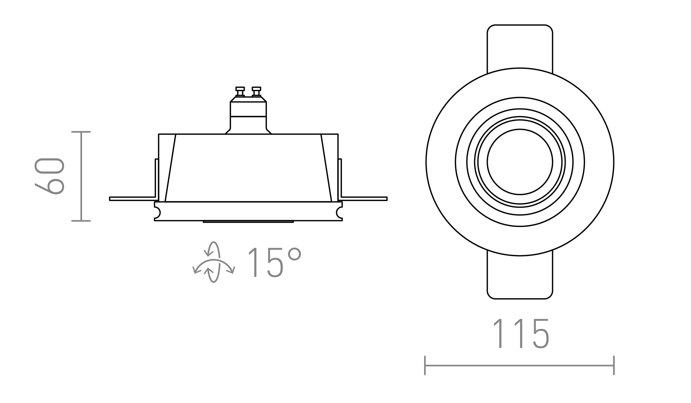 DAYTONA CON FUNZIONE INCLINABILE - Product sketch