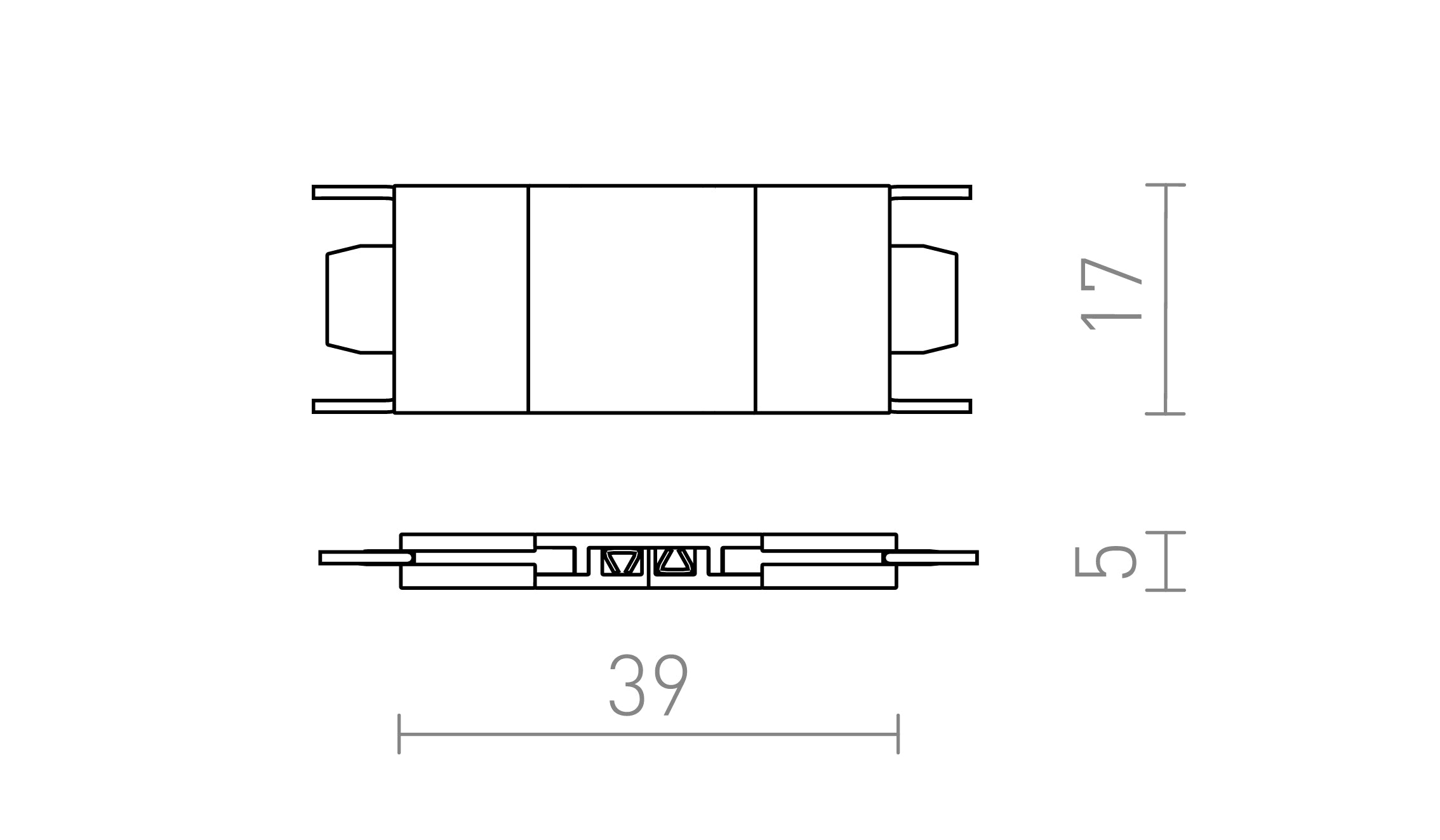GIUNTO DIRITTO PER BINARIO VEGA - Product sketch