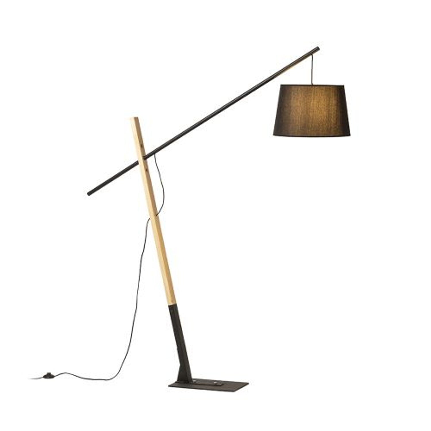 Lampada da terra in legno