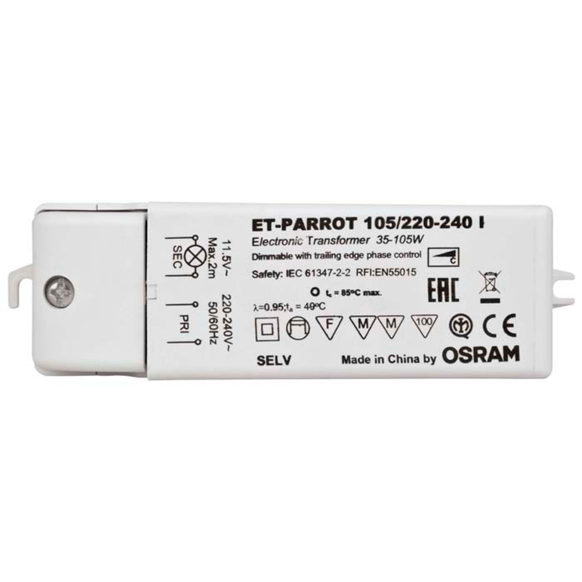 RENDL lighting accessorie TRAFO 35-105W 12V AC DIMM  12V 105W G13003 2
