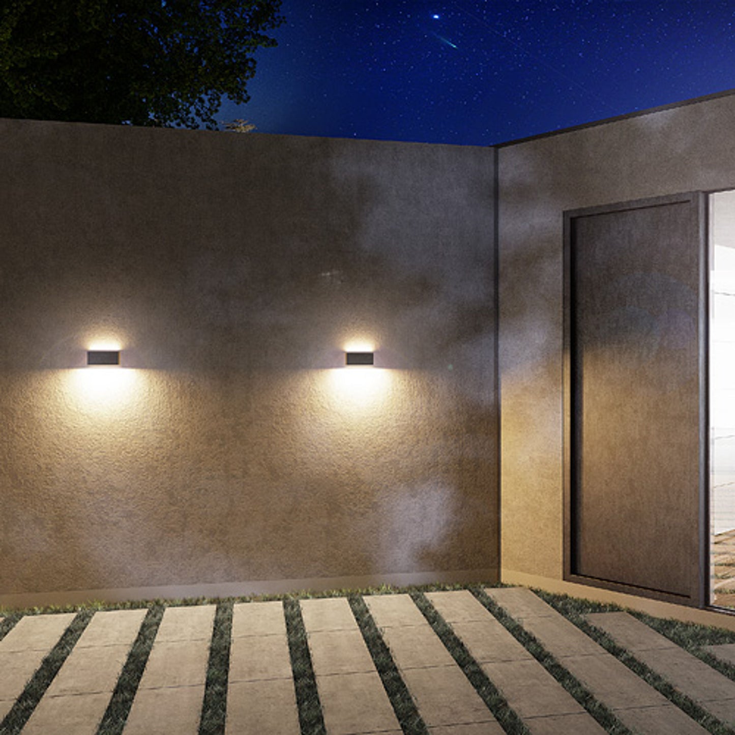 RENDL outdoor lamp WOOP wall anthracite grey  230V R7s 78mm 12W IP54 R10439 3