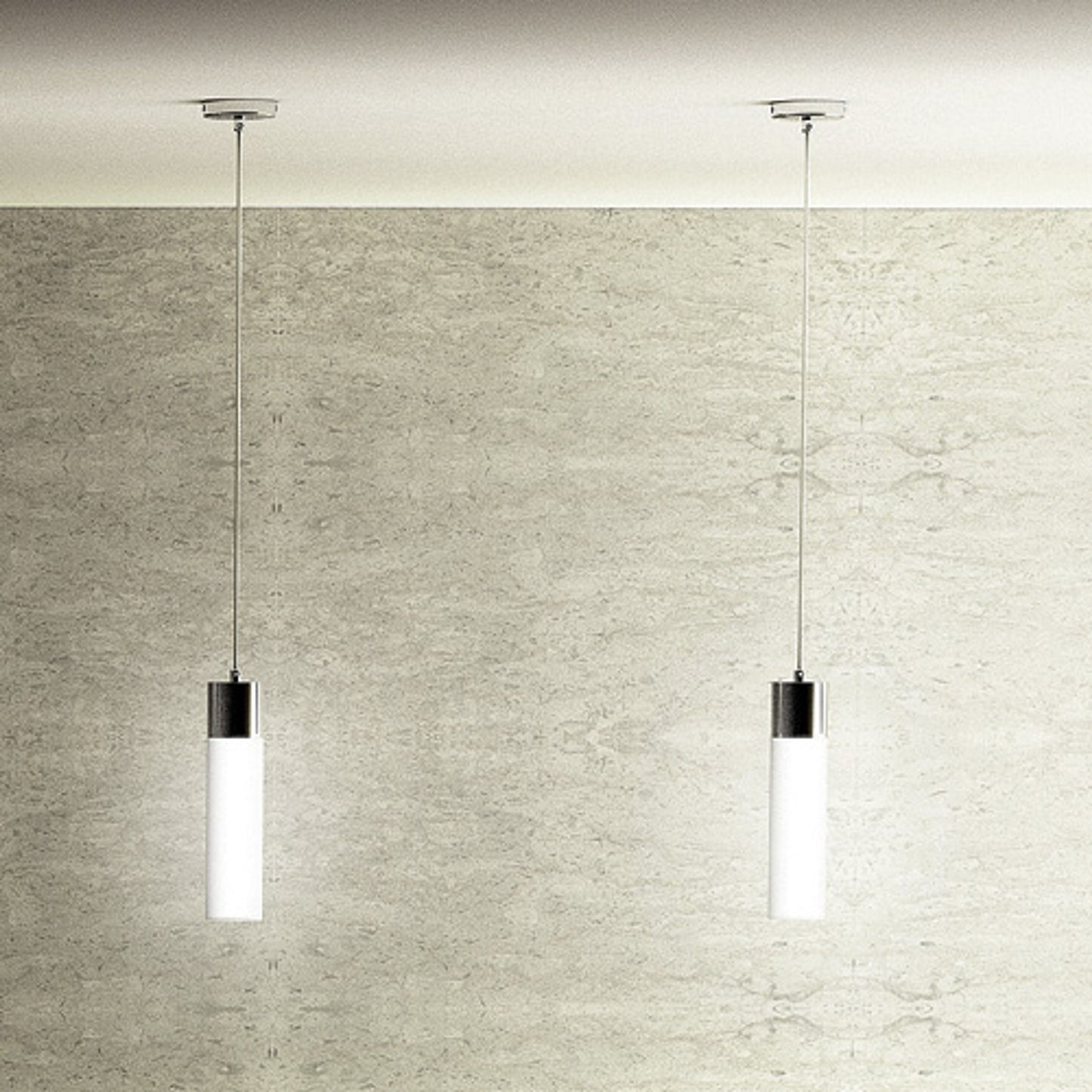RENDL pendant lamp EIGHT pendant  opal-colored glass/chrome 230V LED E27 11W R10493 3