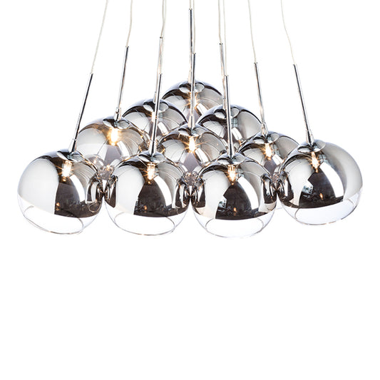 RENDL pendant lamp ASTRAL pendant  chrome-tinted glass/clear glass 230V/12V G4 10x20W R10513 1