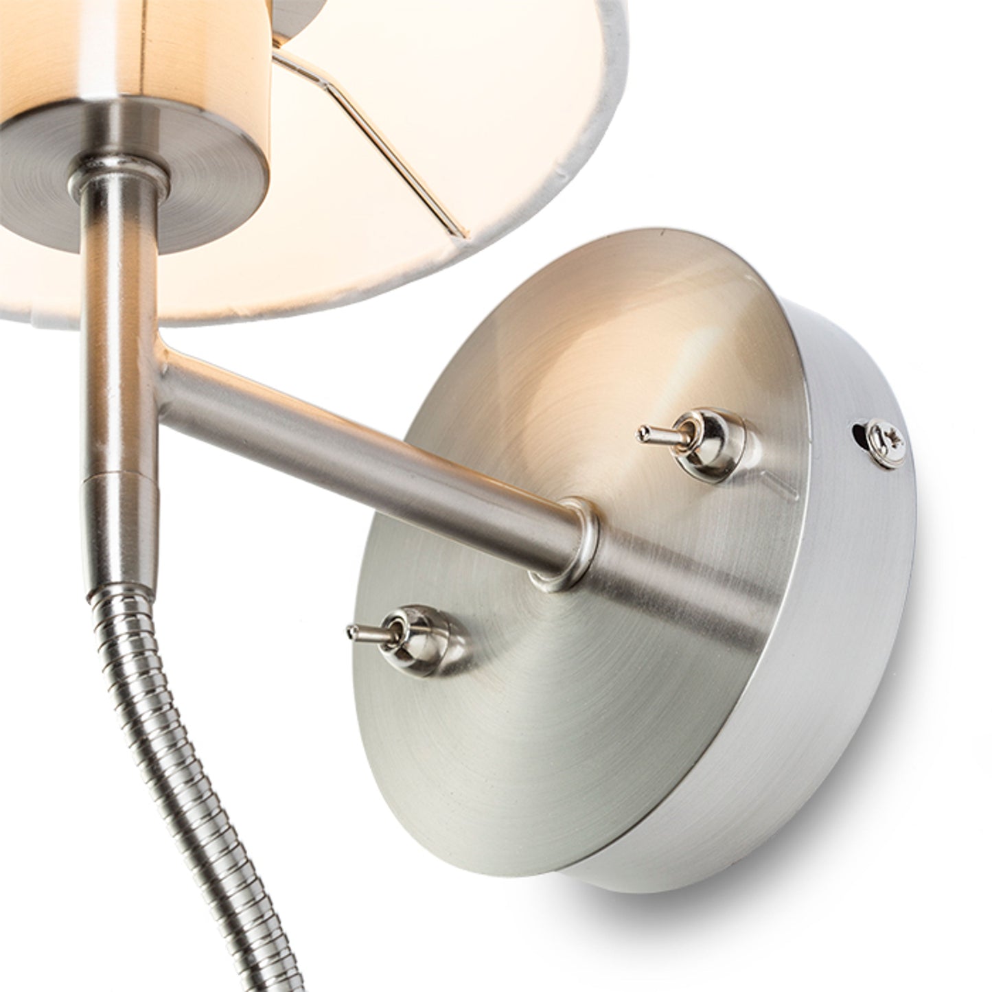 RENDL wall lamp VERSA wall with shade white matt nickel 230V LED E27 LED 15+3W 40°  3000K R10580 2