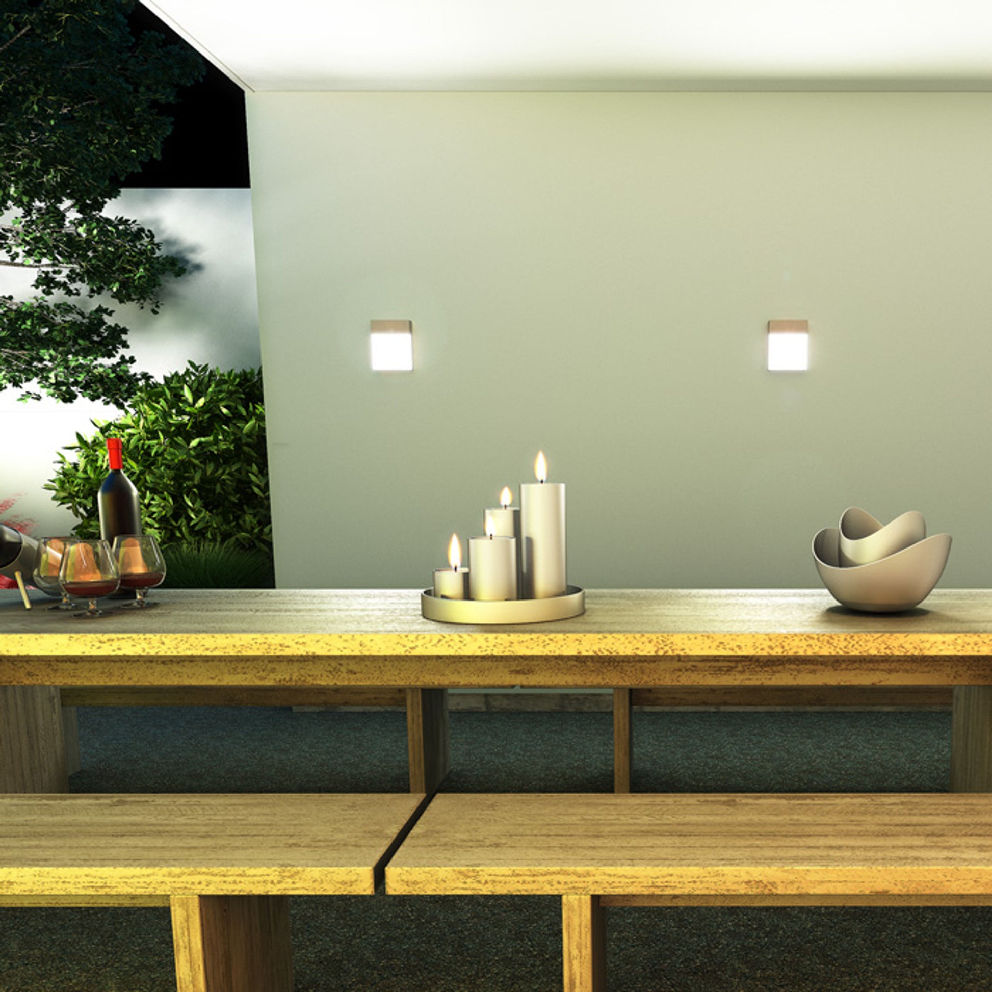 RENDL outdoor lamp VERIA wall silver grey 230V LED 6W 116° IP54 3000K R11169 4