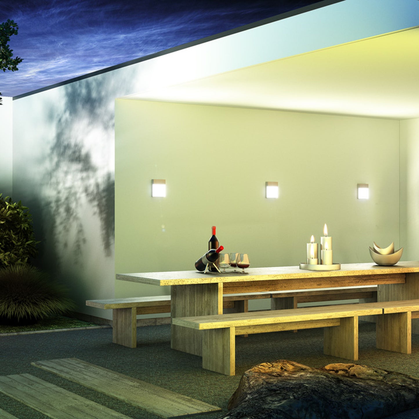 RENDL outdoor lamp VERIA wall silver grey 230V LED 6W 116° IP54 3000K R11169 7