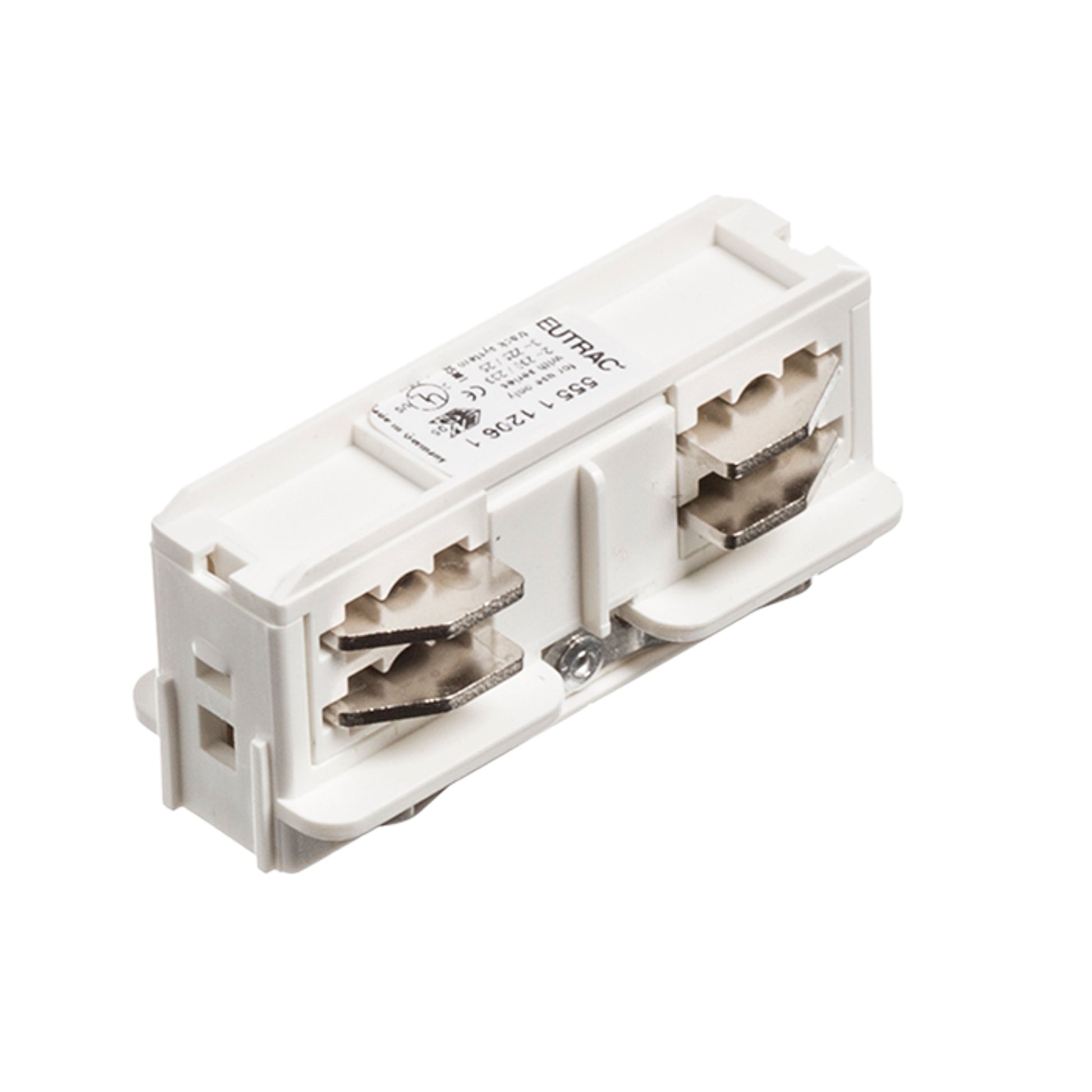 RENDL 3-circuit track system EUTRAC straight joint, electrical white 230V  R11317 3