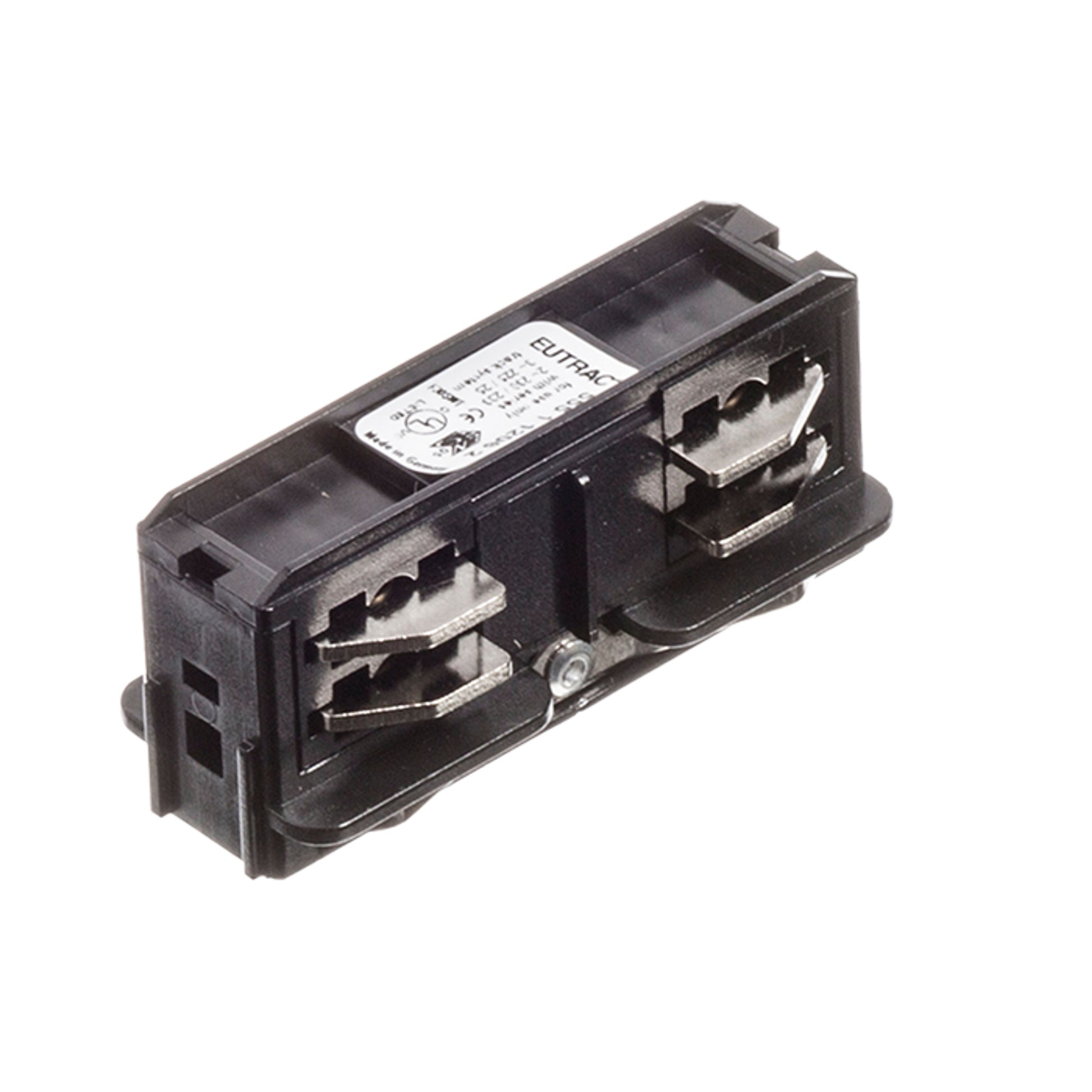 RENDL 3-circuit track system EUTRAC straight joint, electrical black 230V  R11318 3