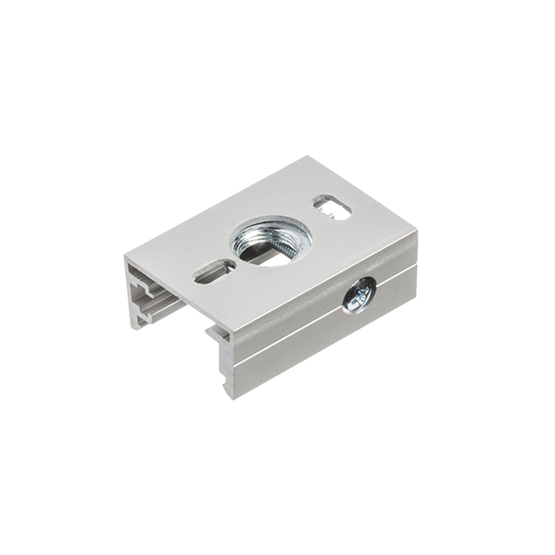 RENDL 3-circuit track system EUTRAC track clamp for 3-circuit tracks silver grey   R11351 1