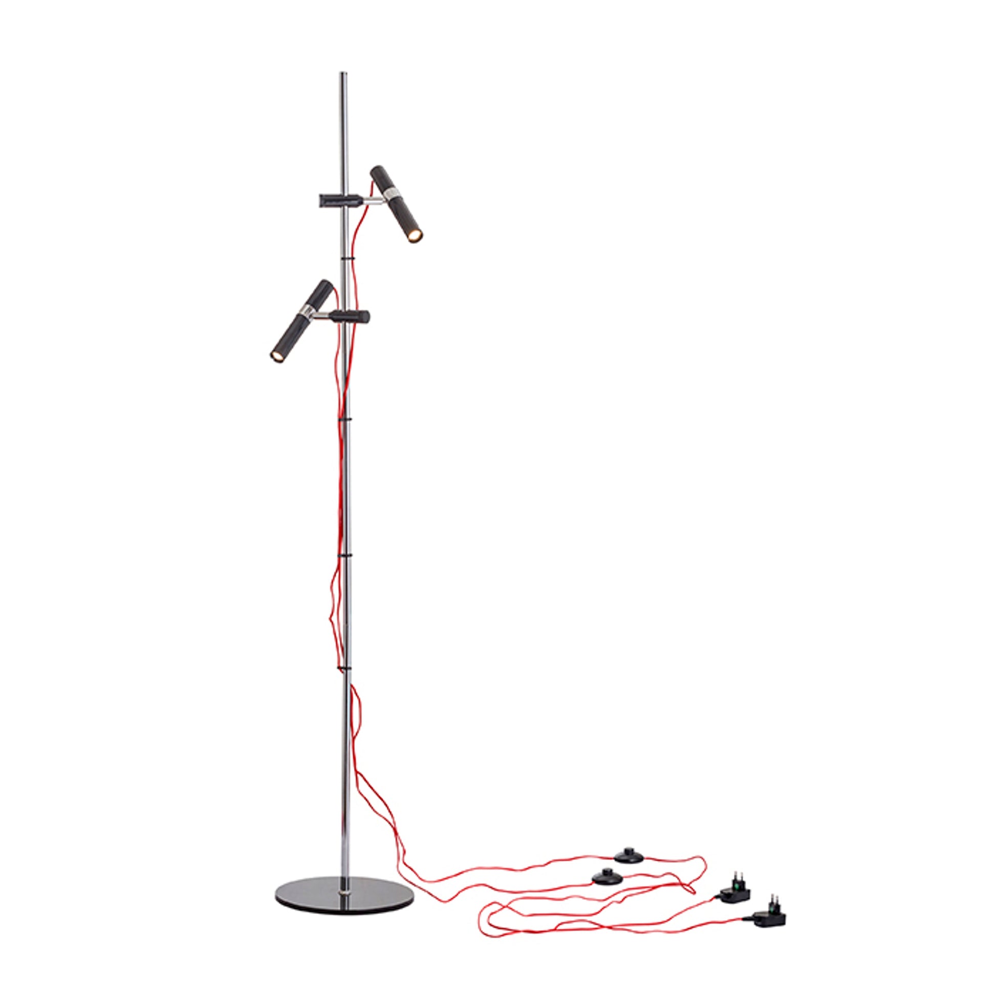 RENDL floor lamp VIPER FL  black chrome 230V LED 2x3W 60°  3000K R12463 3