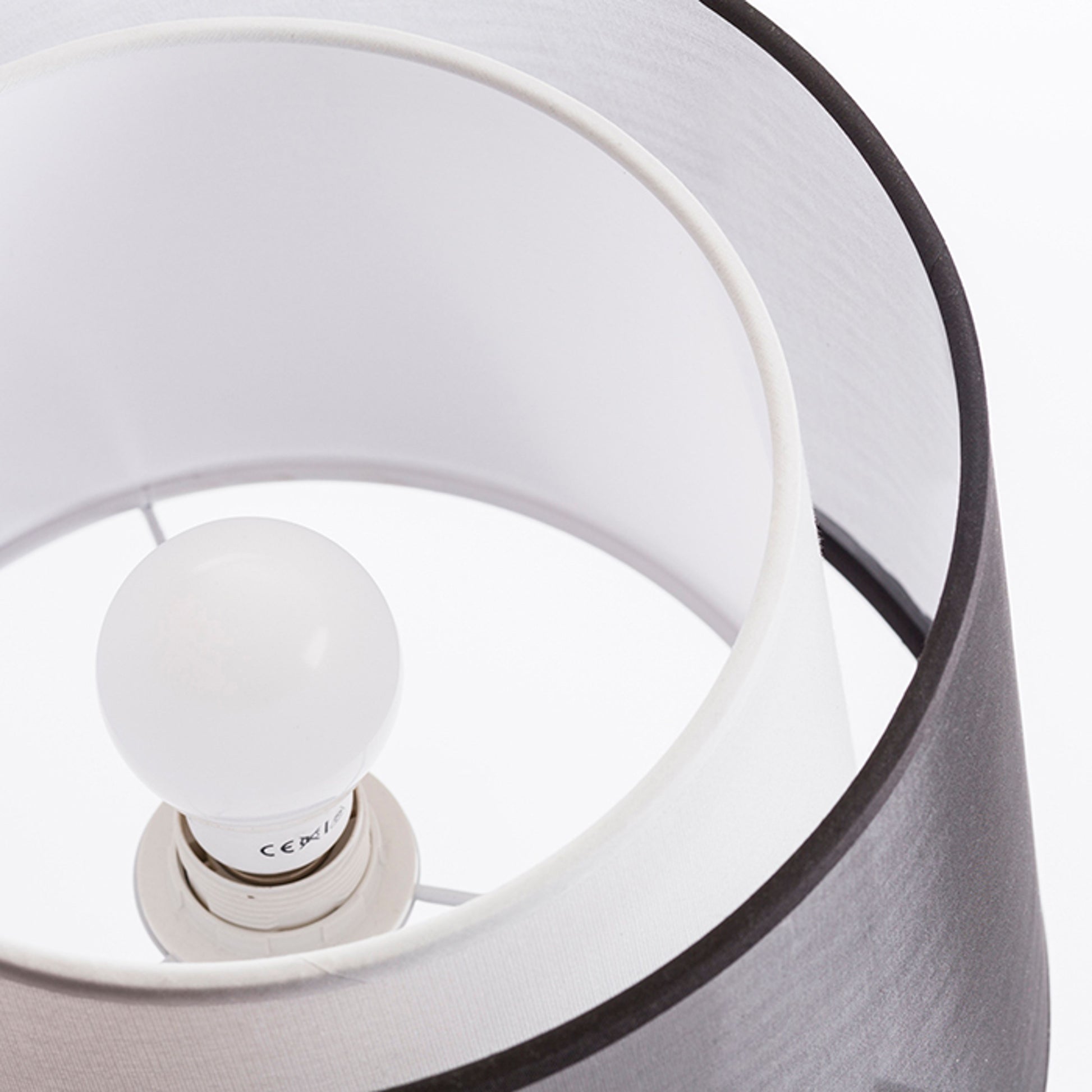 RENDL table lamp ESPLANADE table transparent black/white chrome 230V LED E27 15W R12484 4