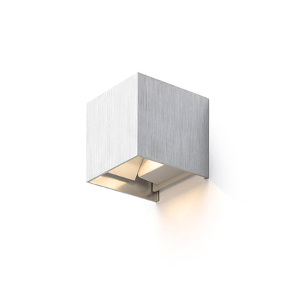 RENDL Outlet TITO SQ wall  brushed aluminum 230V LED 6W IP54  3000K R12601 1