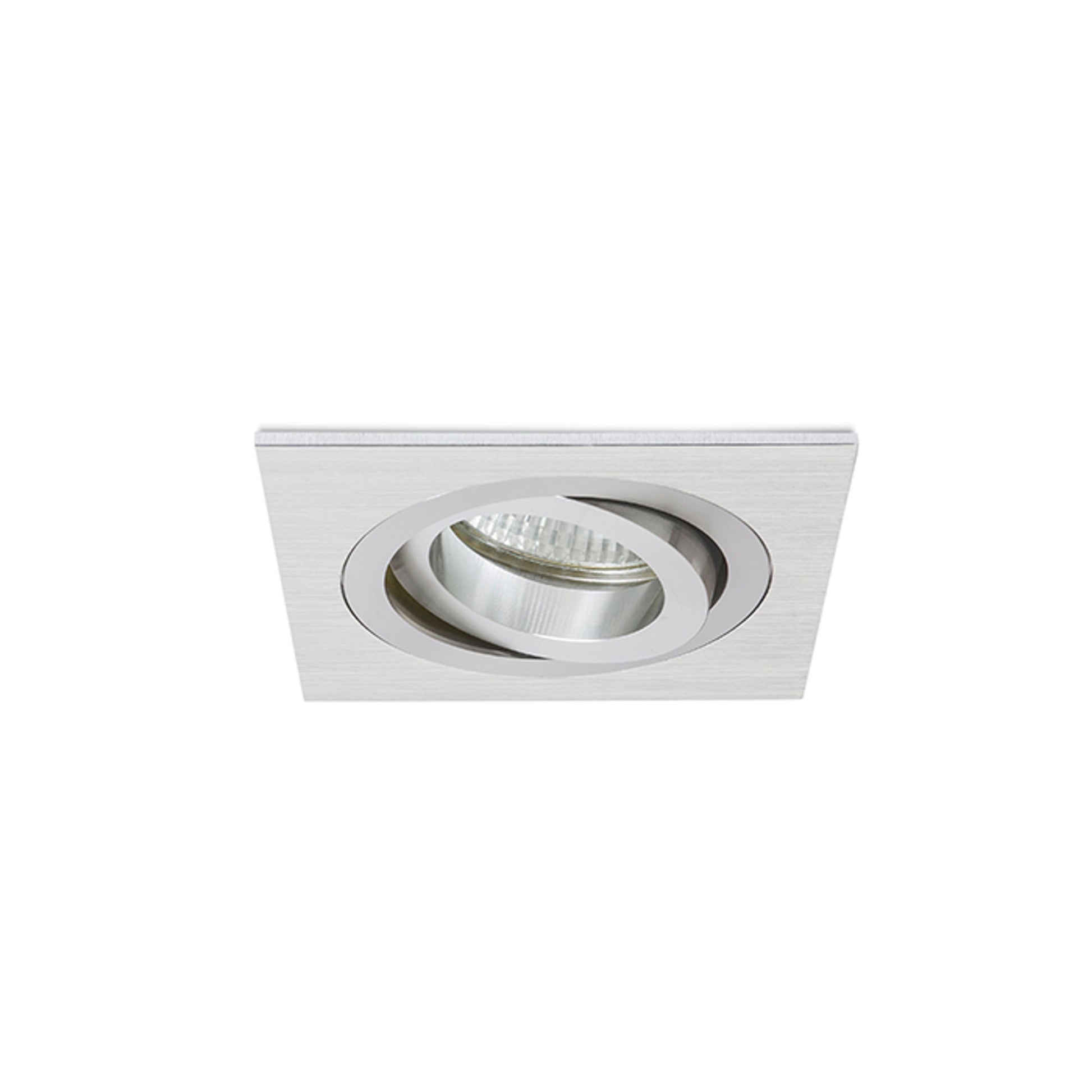 RENDL recessed light PASADENA GU10 SQ I recessed  brushed aluminum 230V LED GU10 7W R12709 5
