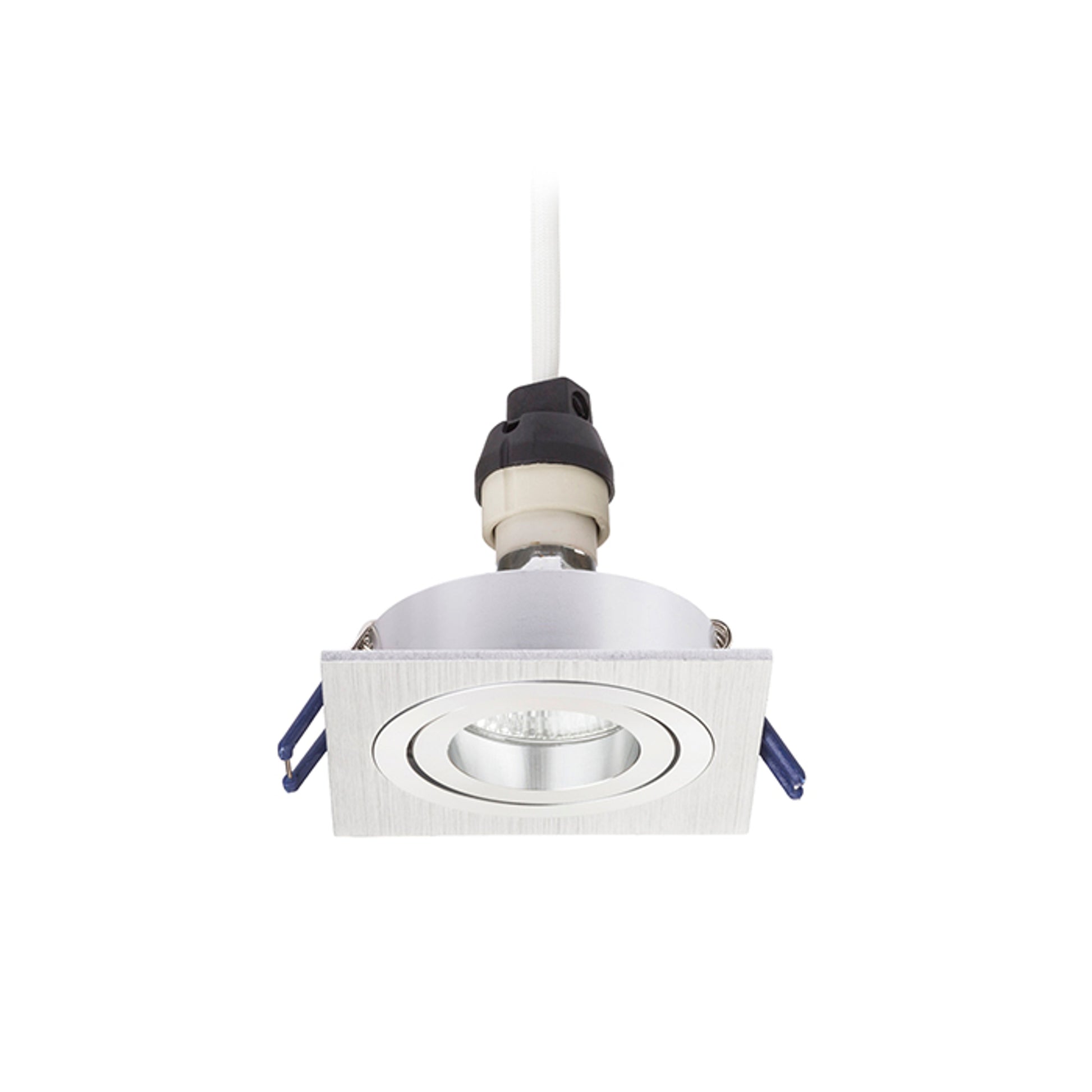 RENDL recessed light PASADENA GU10 SQ I recessed  brushed aluminum 230V LED GU10 7W R12709 6