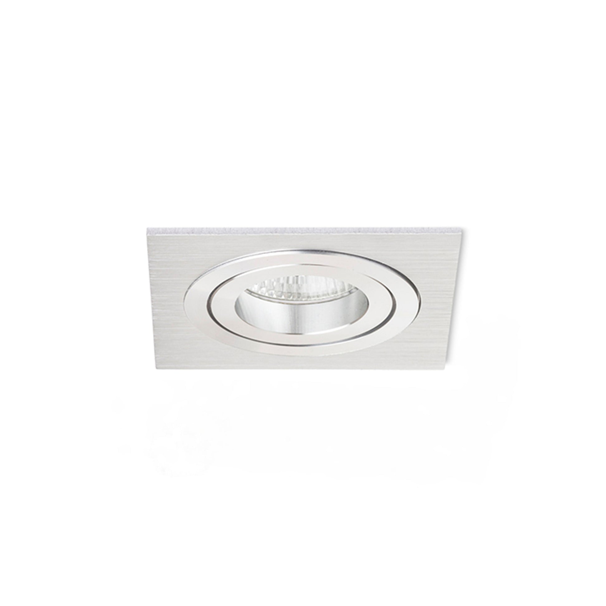 RENDL recessed light PASADENA GU10 SQ I recessed  brushed aluminum 230V LED GU10 7W R12709 8