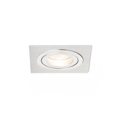 RENDL recessed light PASADENA GU10 SQ I recessed  brushed aluminum 230V LED GU10 7W R12709 9