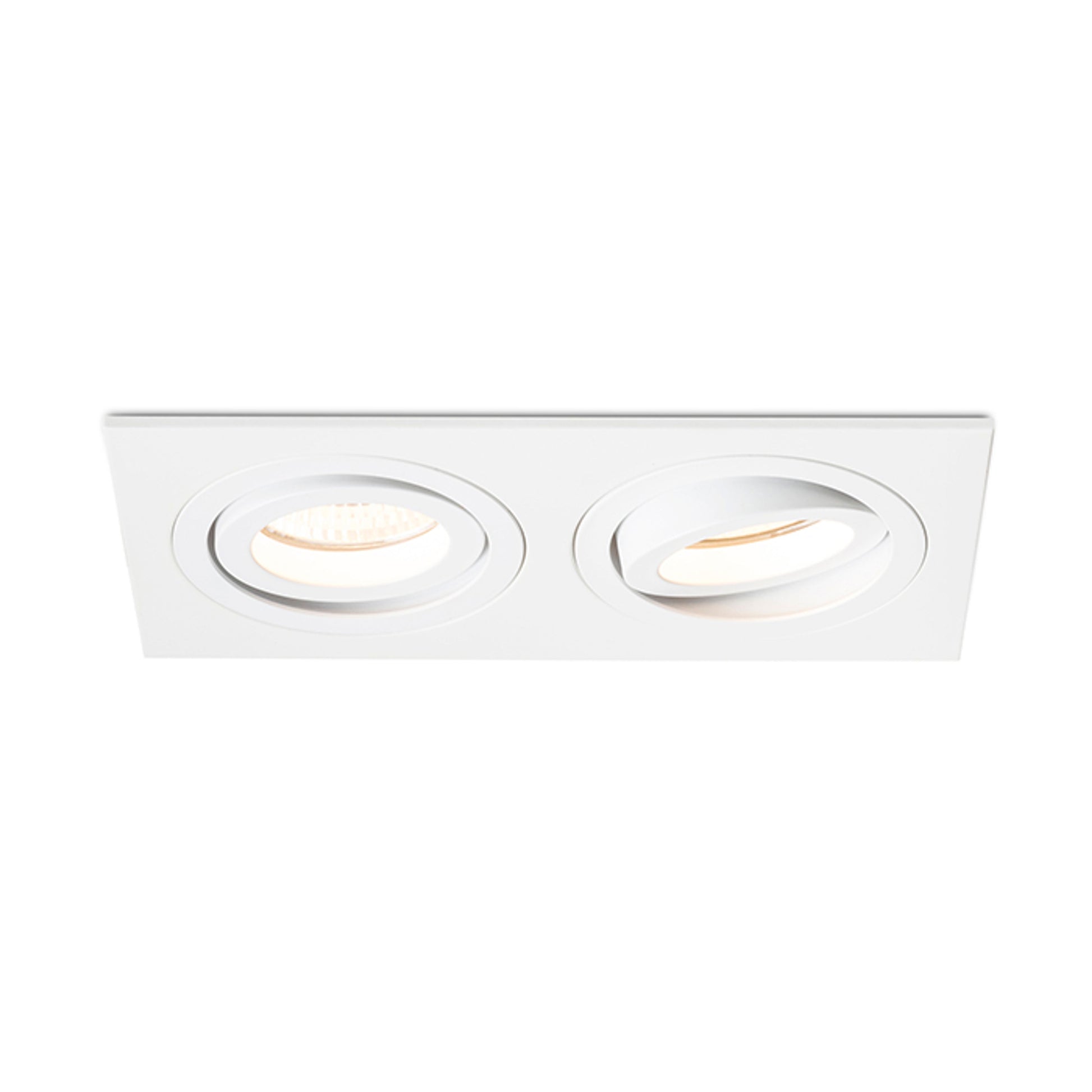 RENDL recessed light PASADENA GU10 SQ II recessed white  230V LED GU10 2x7W R12713 3