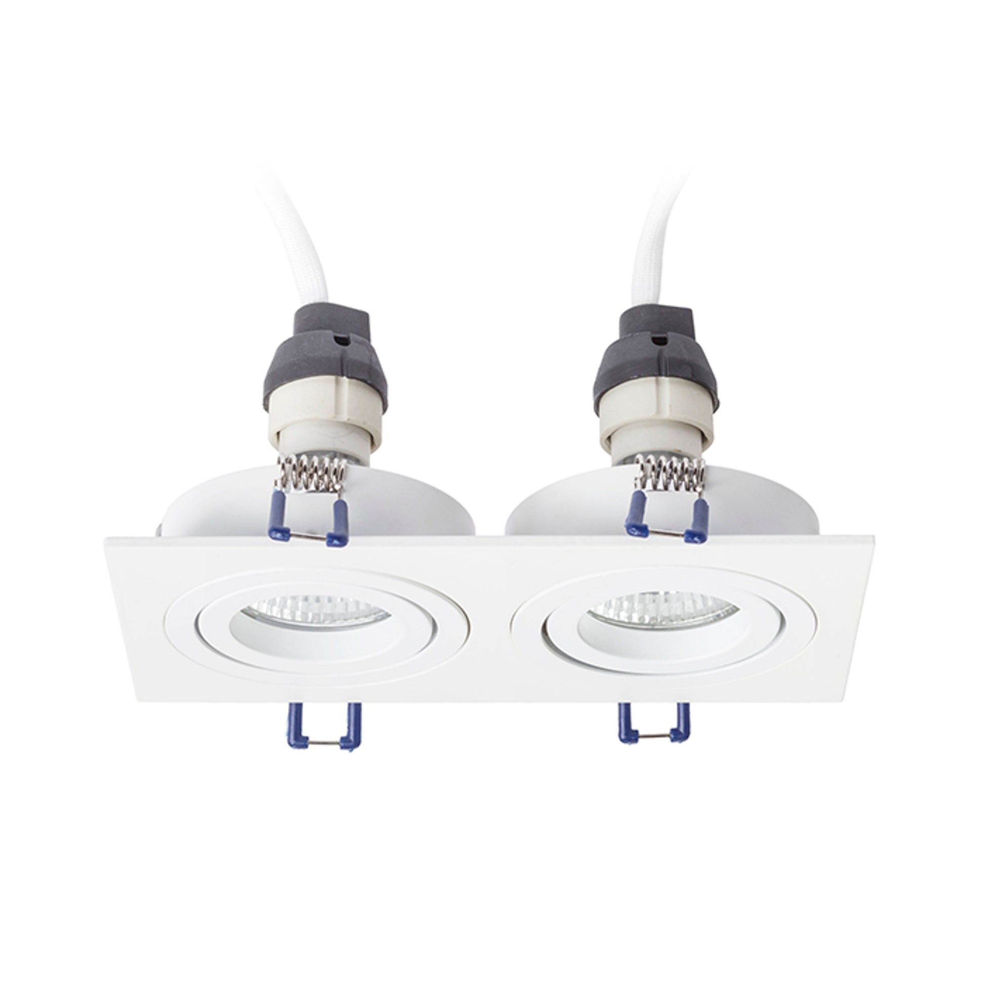 RENDL recessed light PASADENA GU10 SQ II recessed white  230V LED GU10 2x7W R12713 4
