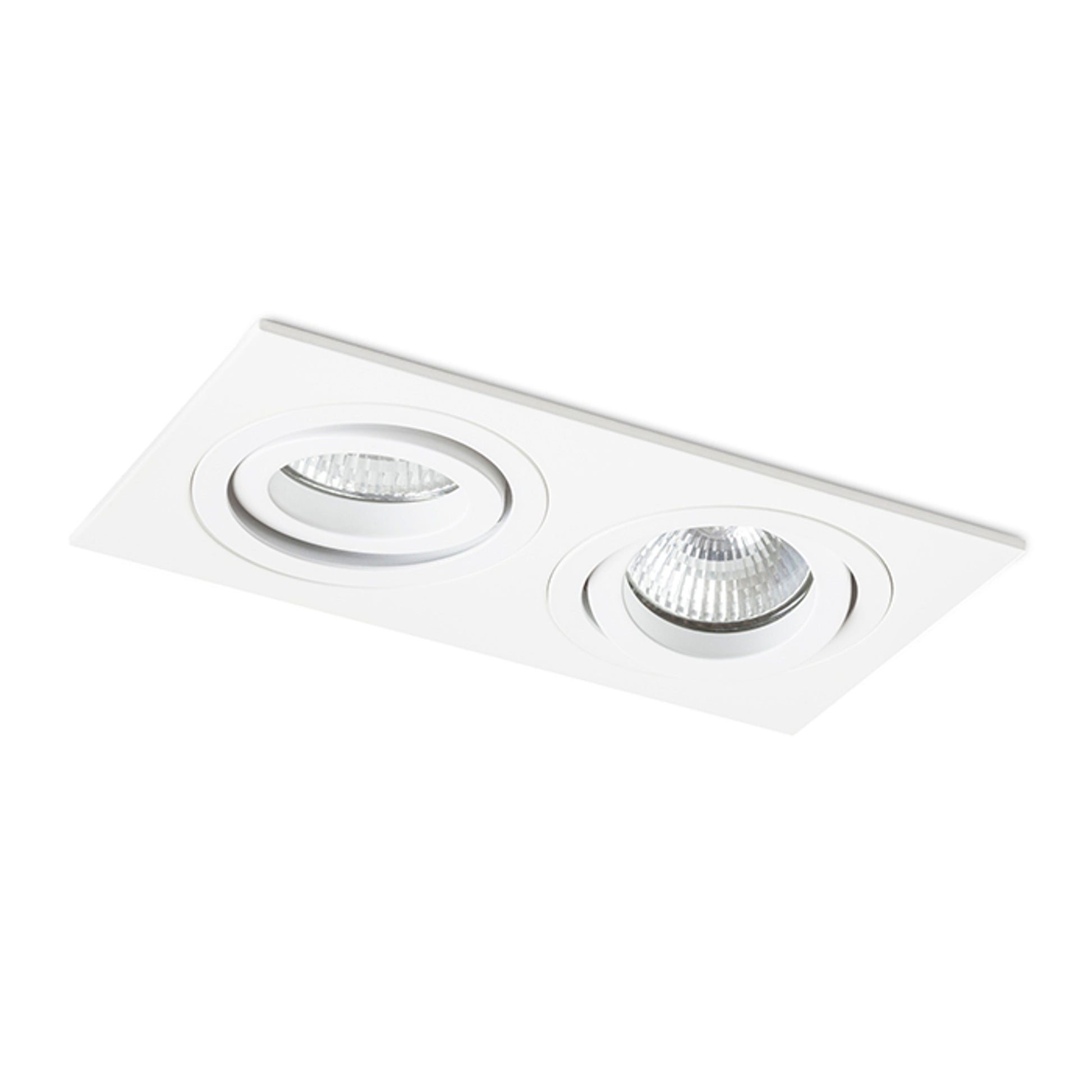 RENDL recessed light PASADENA GU10 SQ II recessed white  230V LED GU10 2x7W R12713 5