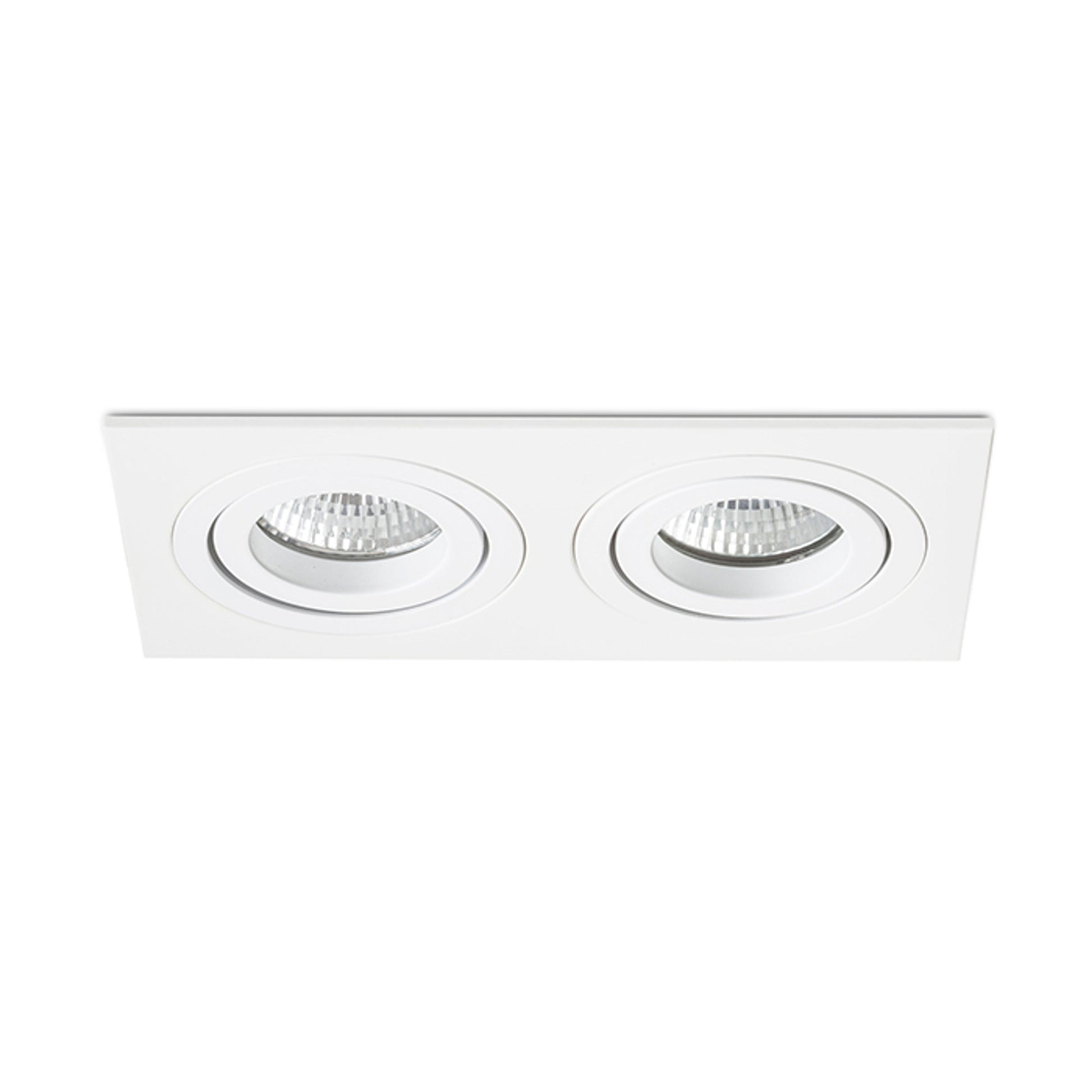 RENDL recessed light PASADENA GU10 SQ II recessed white  230V LED GU10 2x7W R12713 6