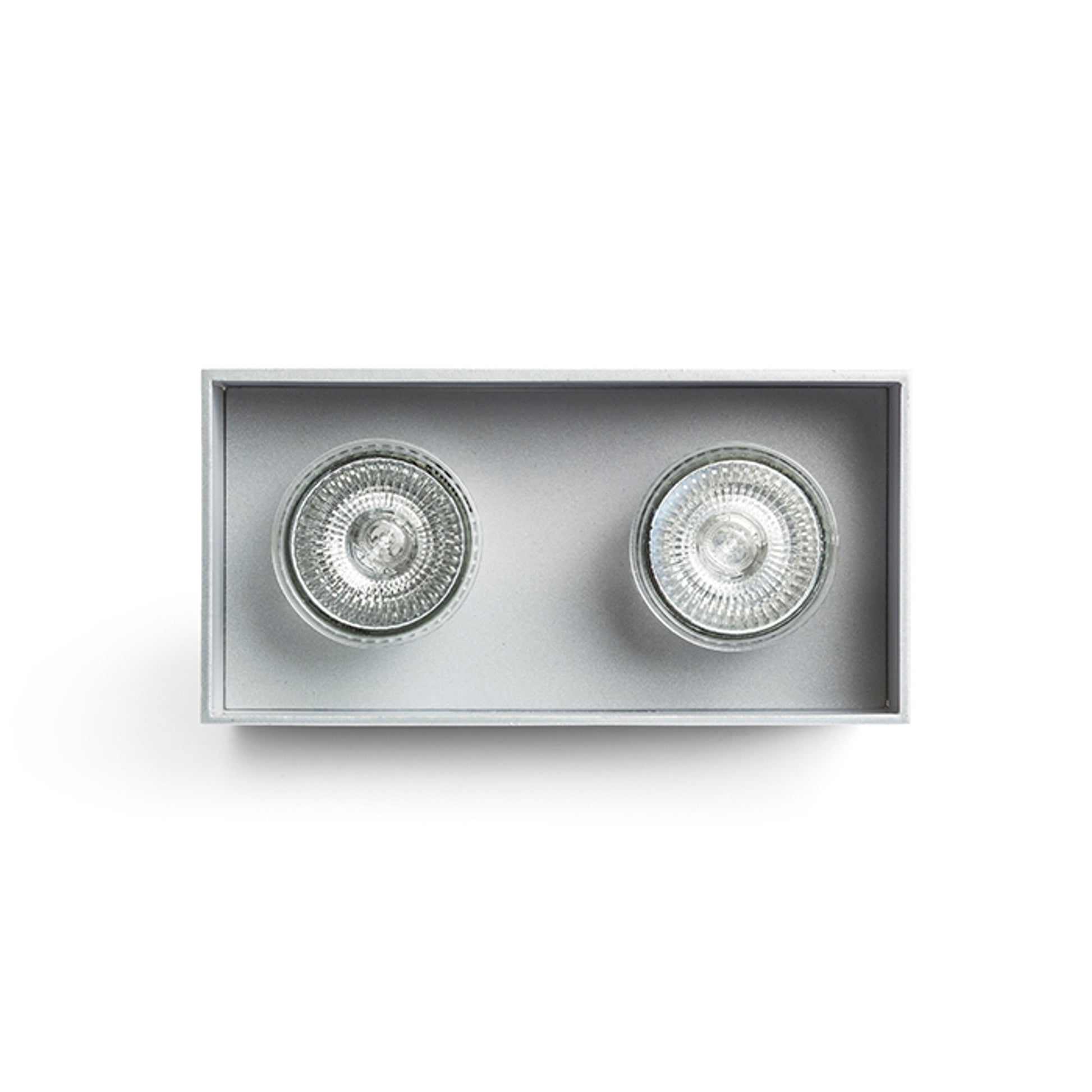 RENDL surface mounted lamp AGATE II ceiling  brushed aluminum 230V LED GU10 2x7W R12738 2