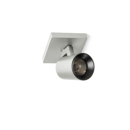 RENDL spotlight KENNY I surface mounted  brushed aluminum/black 230V LED GU10 8W R12913 3