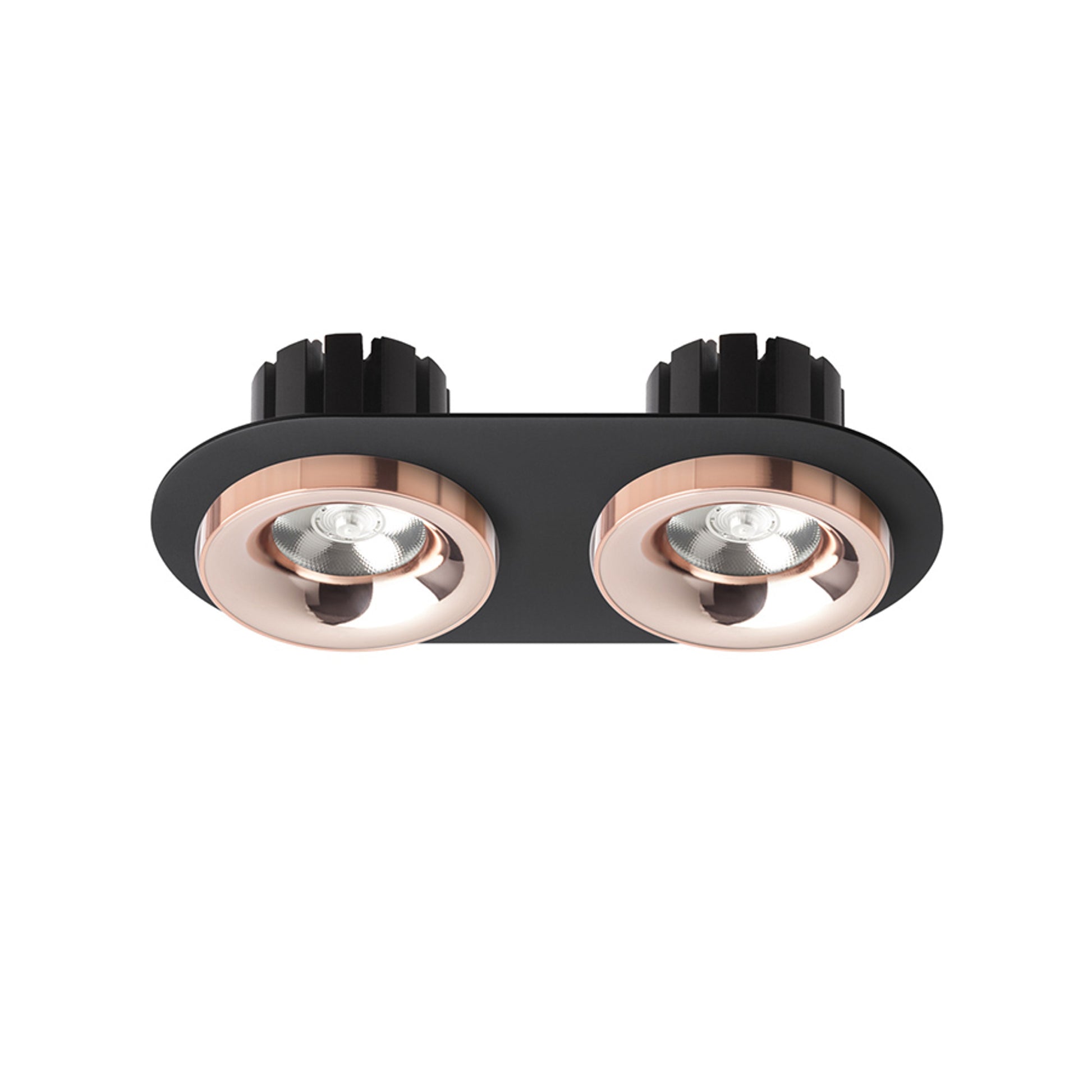 RENDL recessed light SHARM R II recessed black copper/copper 230V LED 2x10W 24° 3000K R13243 2