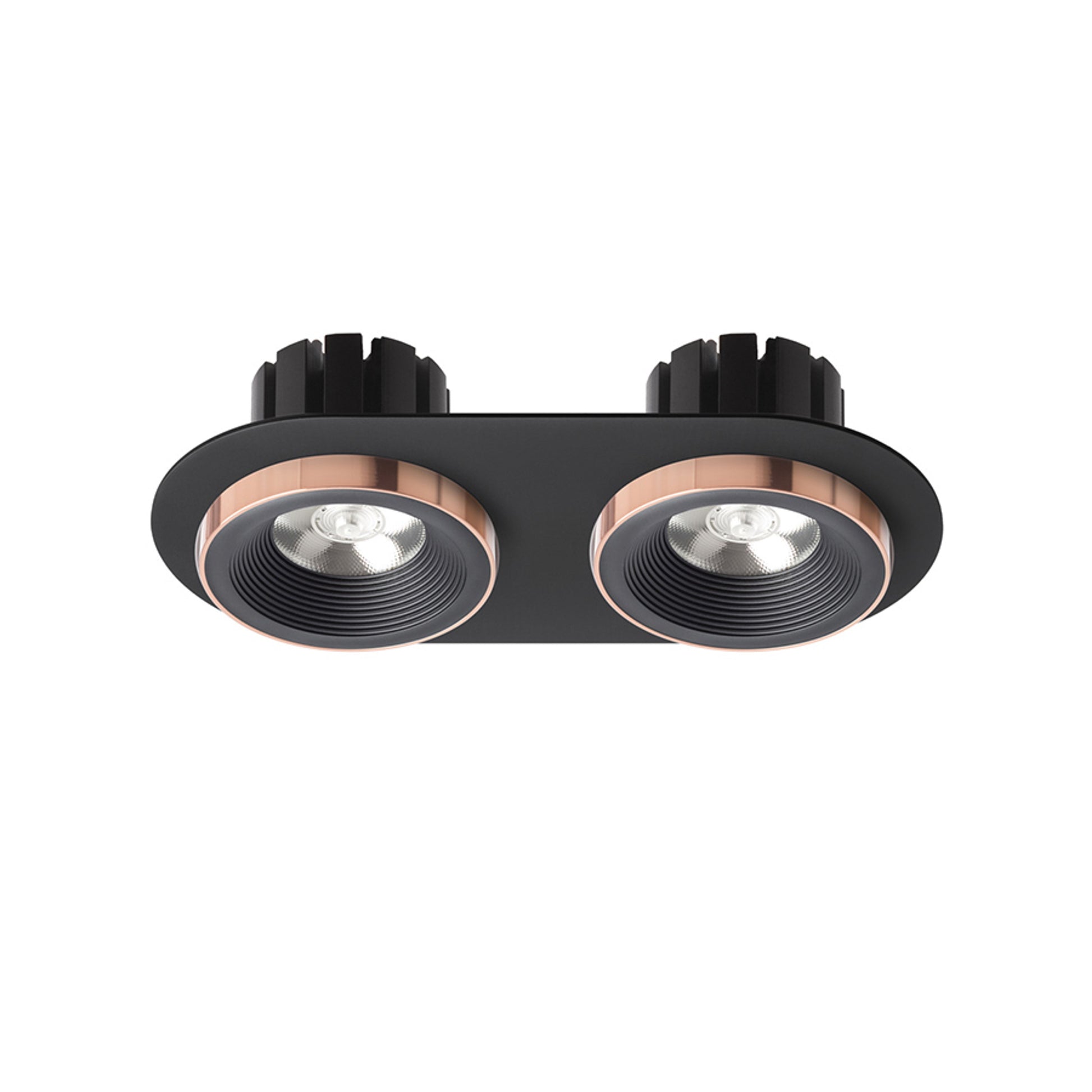 RENDL recessed light SHARM R II recessed black/black copper 230V LED 2x10W 24° 3000K R13244 2