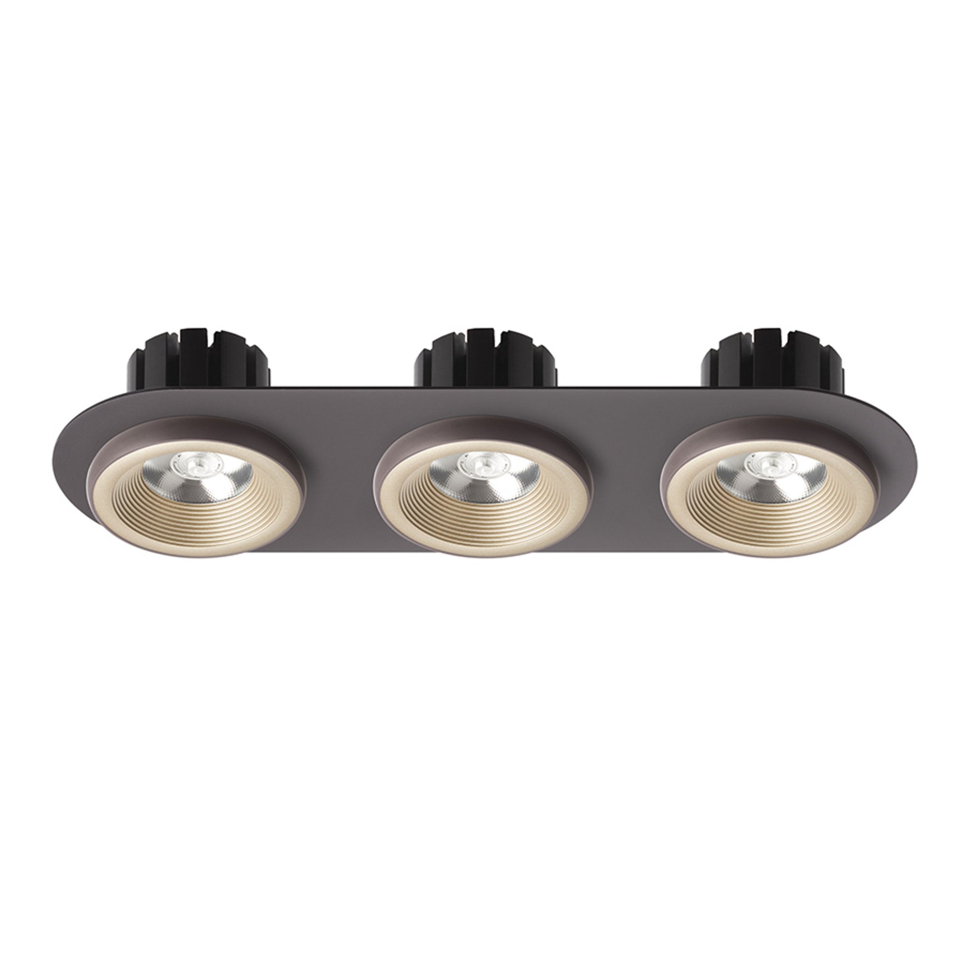 RENDL recessed light SHARM R III recessed pearl gold/brown 230V LED 3x10W 24° 3000K R13246 2