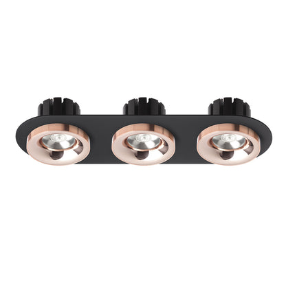 RENDL recessed light SHARM R III recessed black copper/copper 230V LED 3x10W 24° 3000K R13248 2
