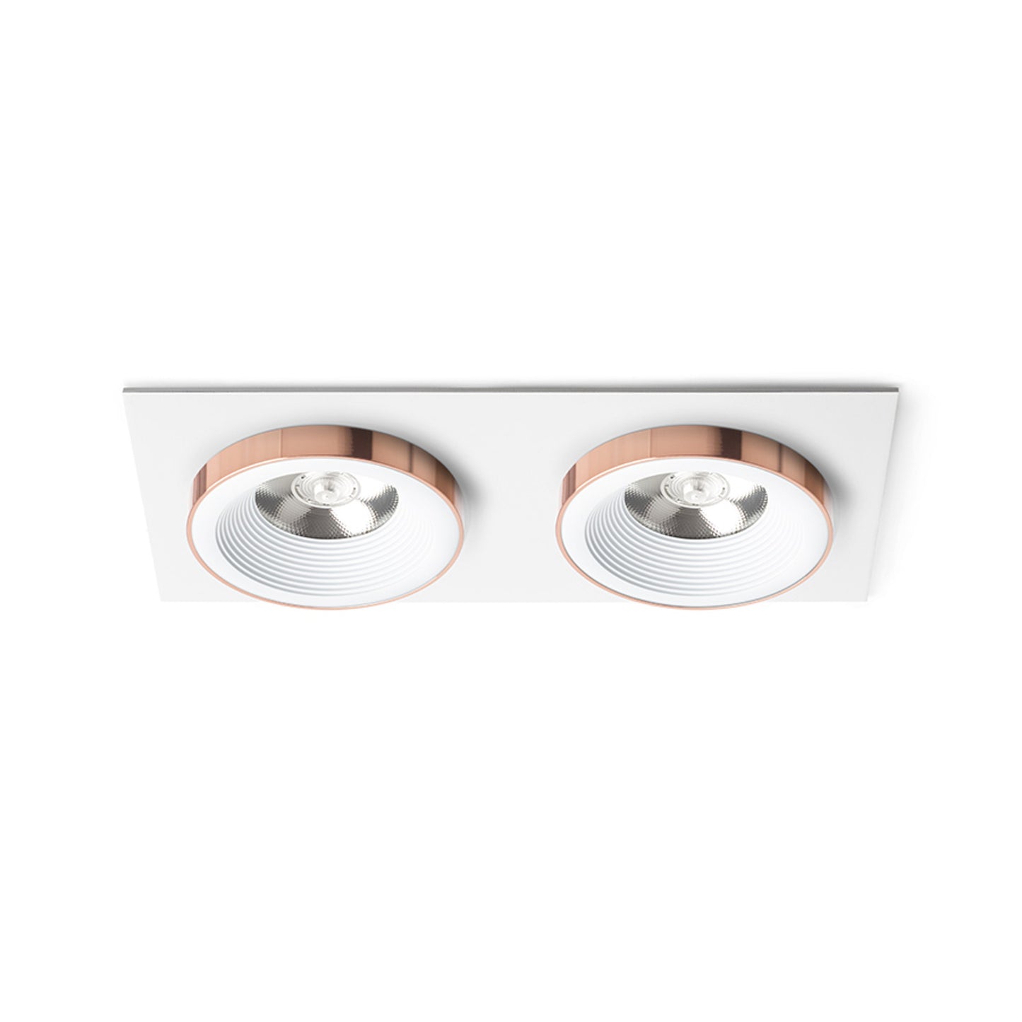 RENDL recessed light SHARM SQ II recessed white copper 230V LED 2x10W 24° 3000K R13255 1