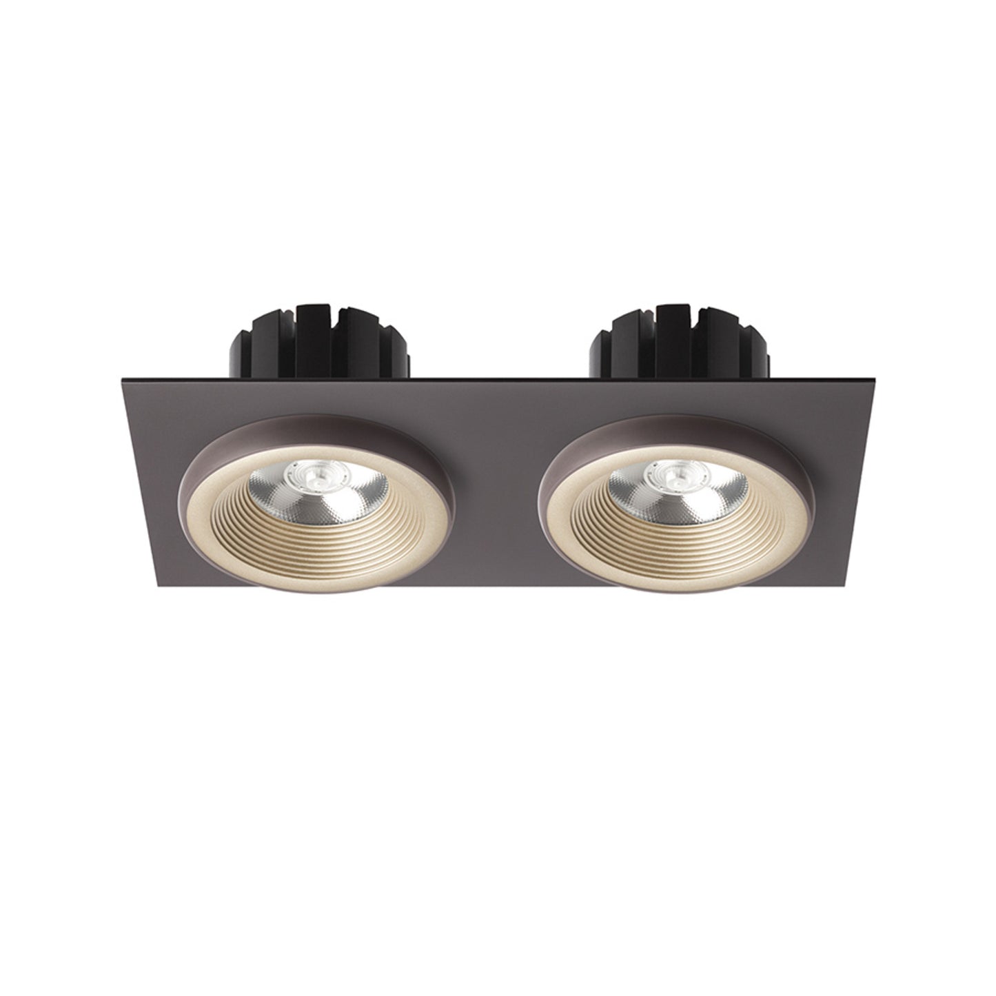 RENDL recessed light SHARM SQ II recessed pearl gold/brown 230V LED 2x10W 24° 3000K R13256 3