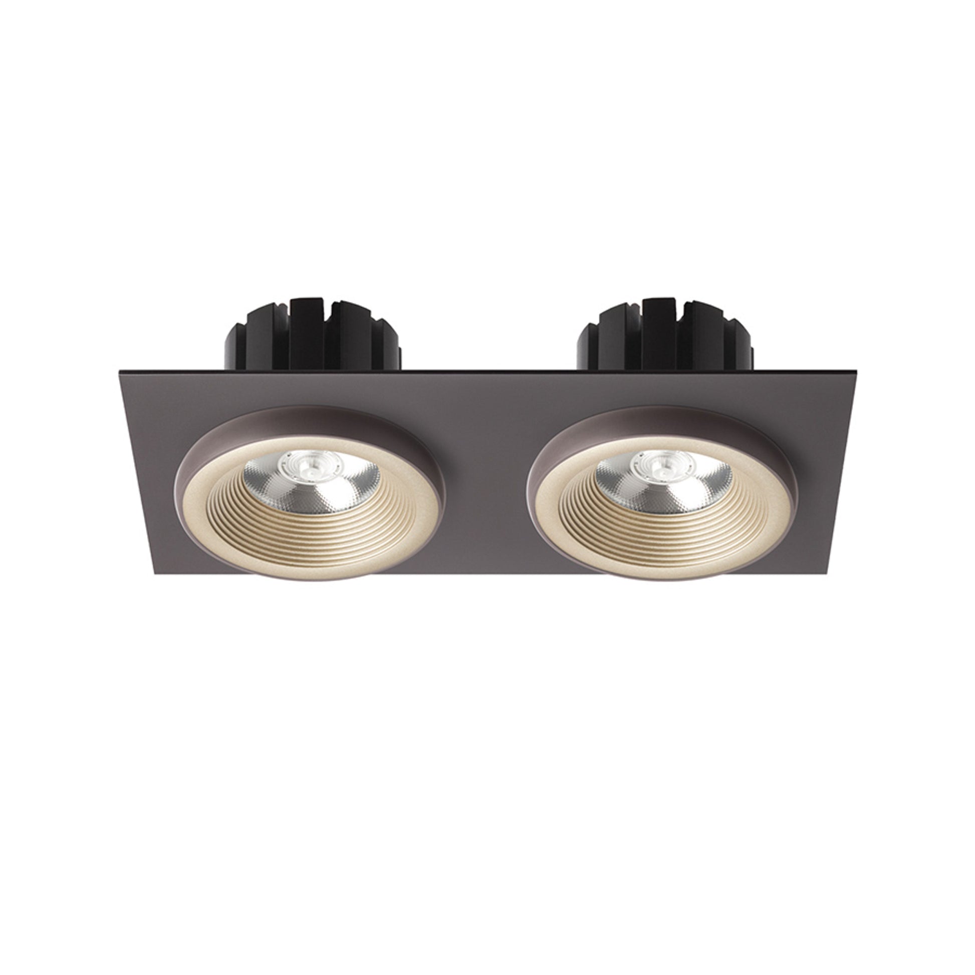 RENDL recessed light SHARM SQ II recessed pearl gold/brown 230V LED 2x10W 24° 3000K R13256 3