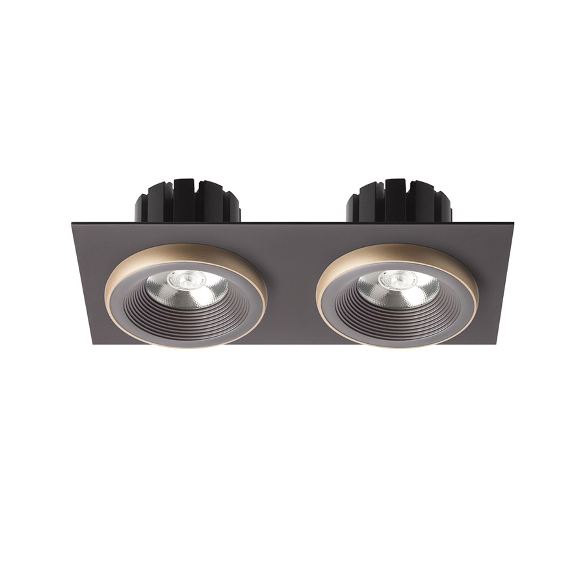RENDL recessed light SHARM SQ II recessed brown/pearl gold 230V LED 2x10W 24° 3000K R13257 2