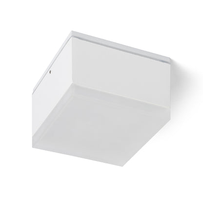 RENDL outdoor lamp ORIN SQ ceiling white satinated acrylic 230V LED 10W IP54 3000K R13628 3