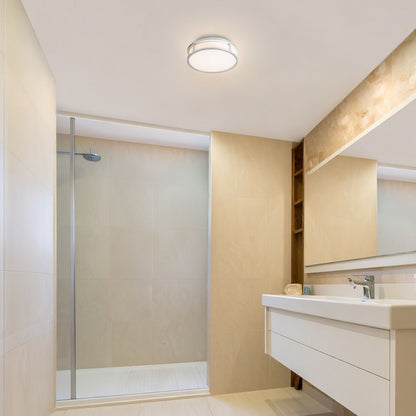 RENDL surface mounted lamp GRANDE LED 25 ceiling  opal-colored glass/chrome 230V LED 12W IP44  3000K R13676 5
