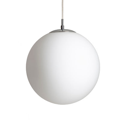 RENDL pendant lamp LUNA 30 pendant  opal-colored glass/chrome 230V LED E27 15W R13747 2