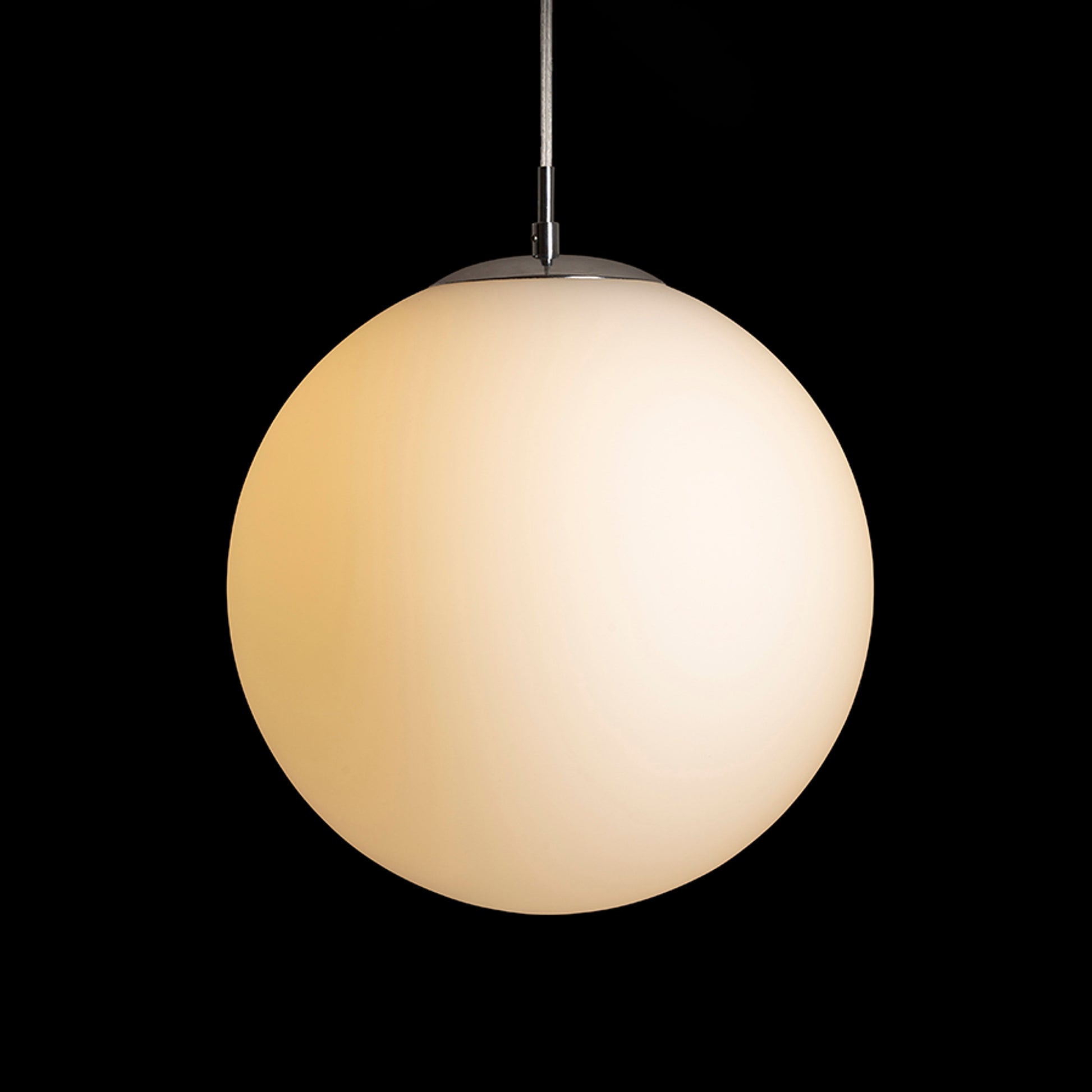 RENDL pendant lamp LUNA 30 pendant  opal-colored glass/chrome 230V LED E27 15W R13747 4