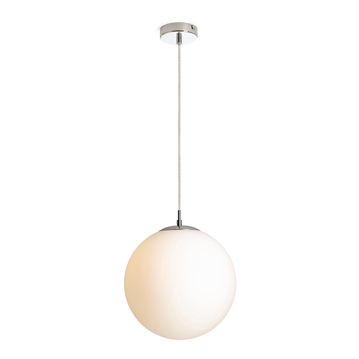 RENDL pendant lamp LUNA 30 pendant  opal-colored glass/chrome 230V LED E27 15W R13747 6
