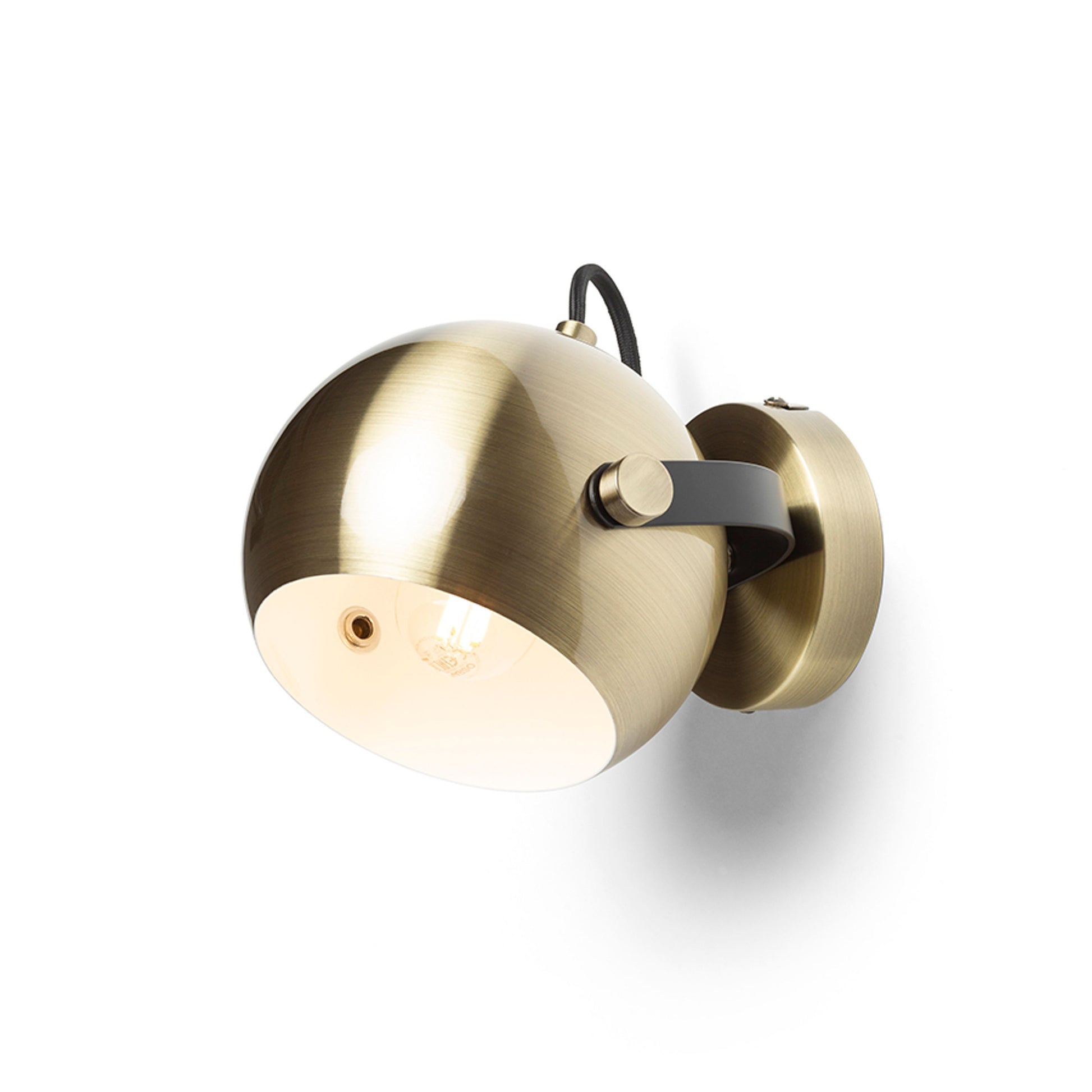 RENDL spotlight AGNETA surface mounted  brushed brass/black 230V LED E27 11W R13895 1