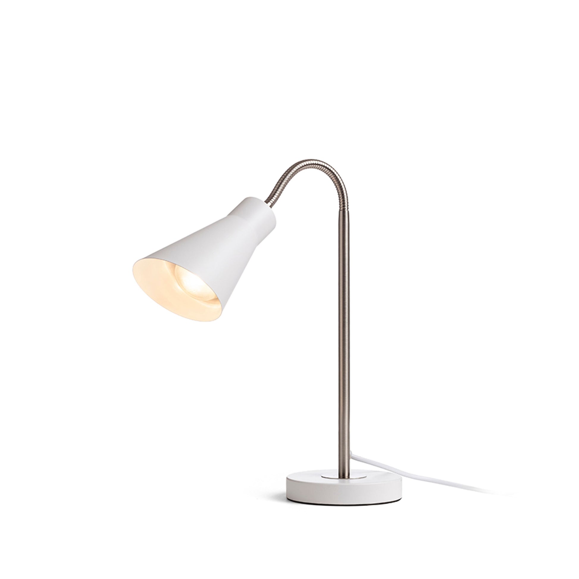 RENDL table lamp ANIKA table matte white matt nickel 230V LED E27 15W R13905 1