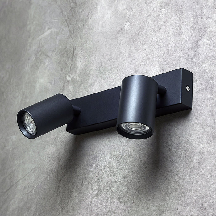 RENDL spotlight DUDE II surface mounted black 230V LED GU10 2x9W R13923 2