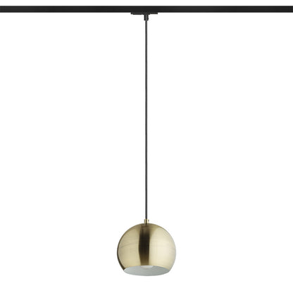 RENDL 1-circuit track system AGNETA for 1-circuit tracks pendant  brushed brass 230V LED E27 11W R13972 1