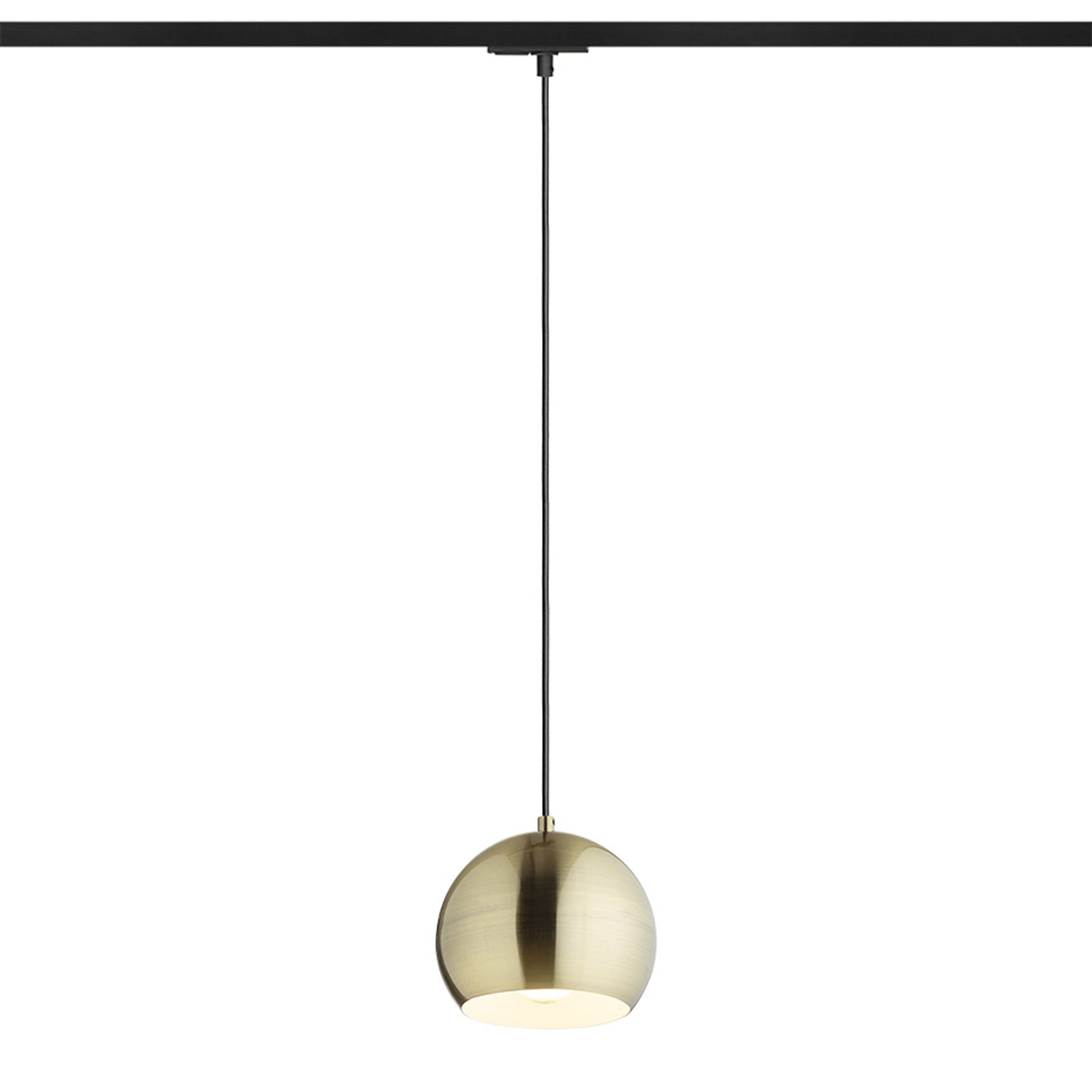 RENDL 1-circuit track system AGNETA for 1-circuit tracks pendant  brushed brass 230V LED E27 11W R13972 2
