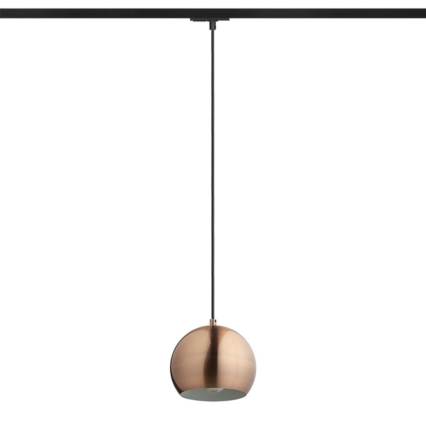 RENDL 1-circuit track system AGNETA for 1-circuit tracks pendant  brushed copper 230V LED E27 11W R13973 2