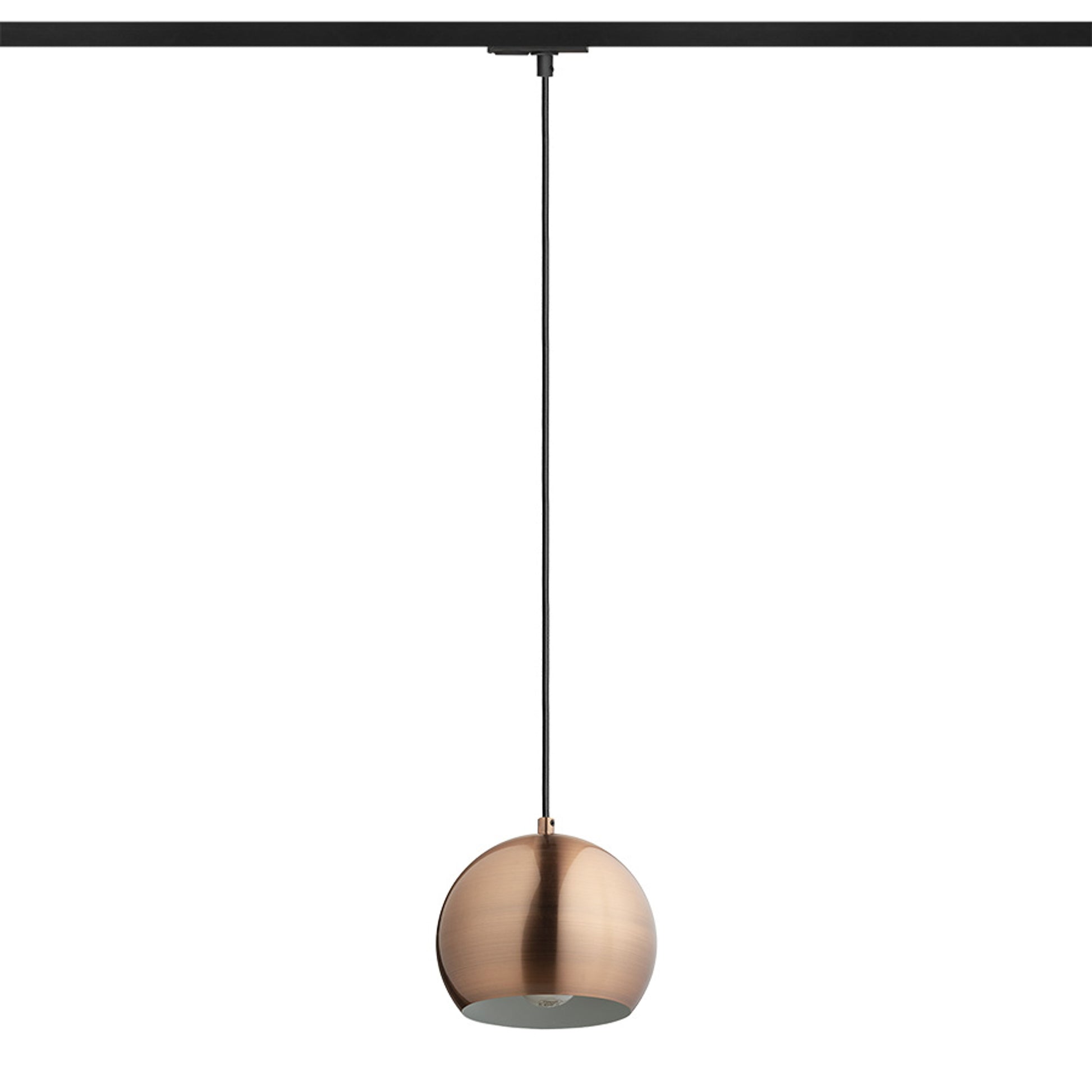 RENDL 1-circuit track system AGNETA for 1-circuit tracks pendant  brushed copper 230V LED E27 11W R13973 2