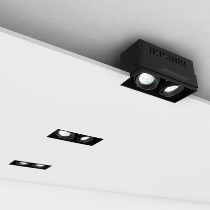 RENDL recessed light ELECTRA II GU10 frameless black 230V LED GU10 8W R14168 3