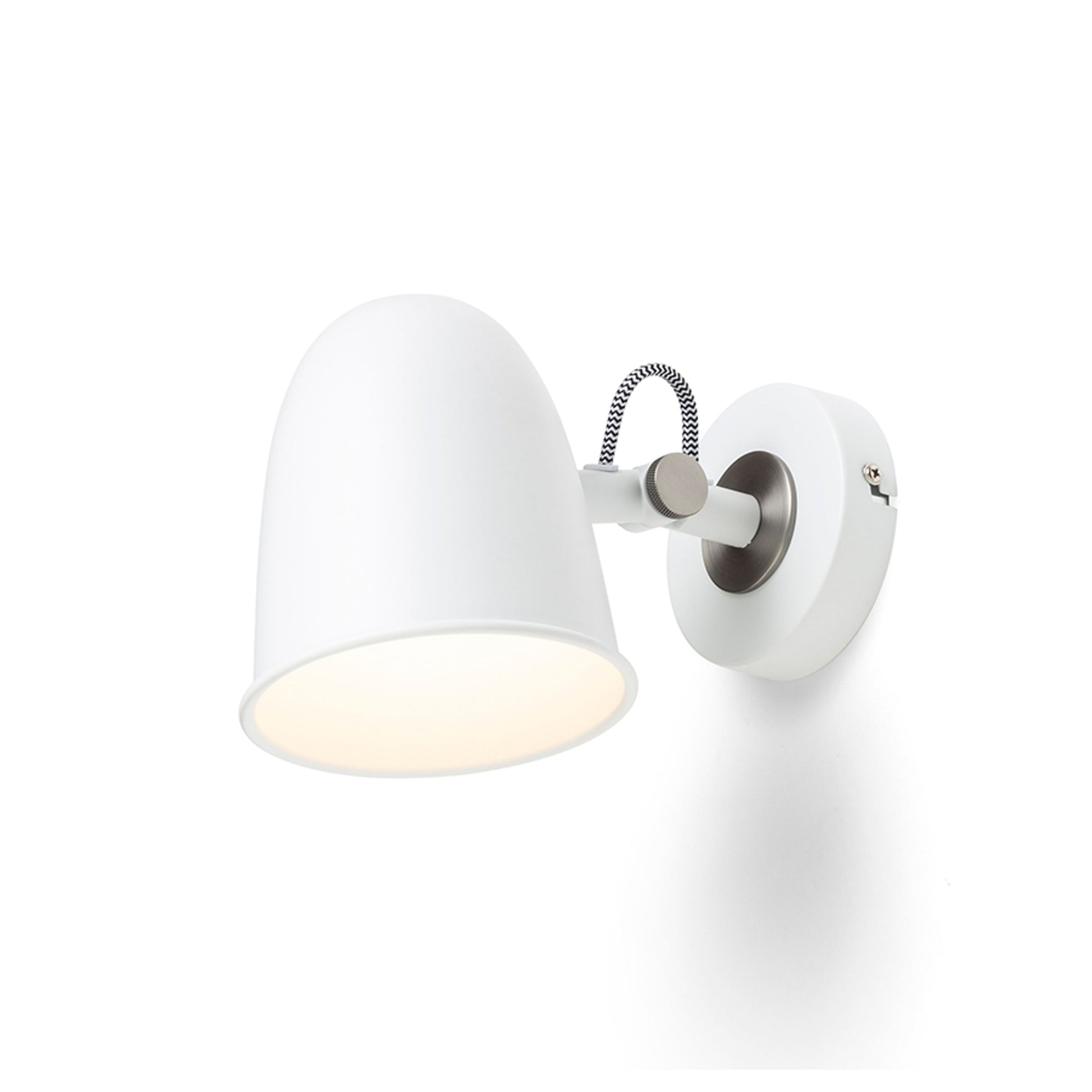 RENDL spotlight DANNY wall white matt nickel 230V LED E14 5W R14185 5