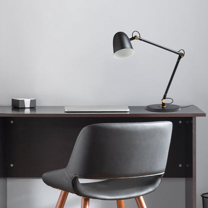 RENDL table lamp DANNY table black brass 230V LED E14 5W R14188 4