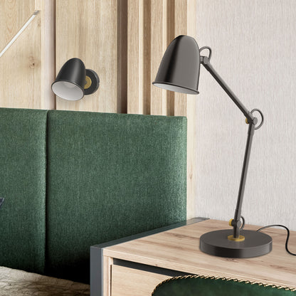 RENDL table lamp DANNY table black brass 230V LED E14 5W R14188 7
